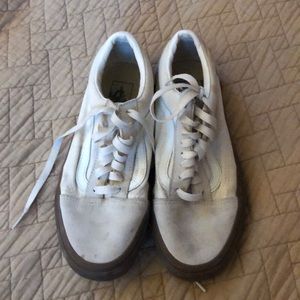 VANS Old Skool White Suede Sneaker